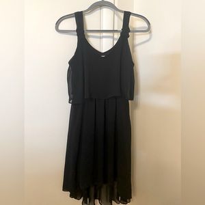 Black hi-lo dress